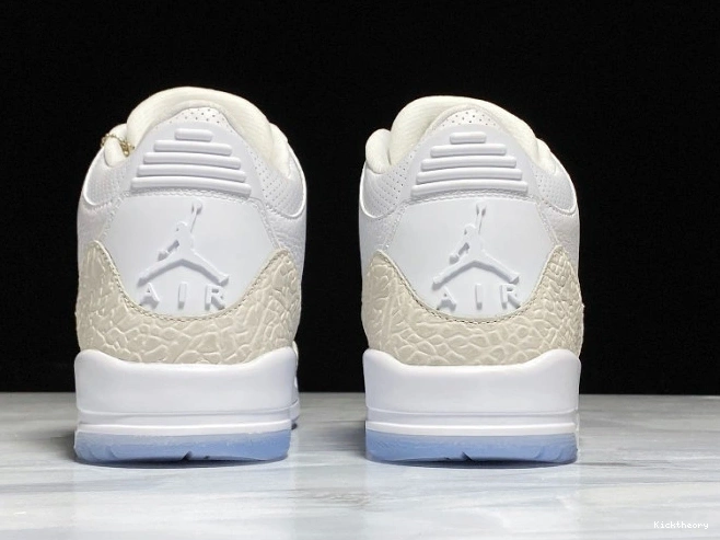 Kick Theory Jordan Air 136064-111 Triple 3 White Retro 0802